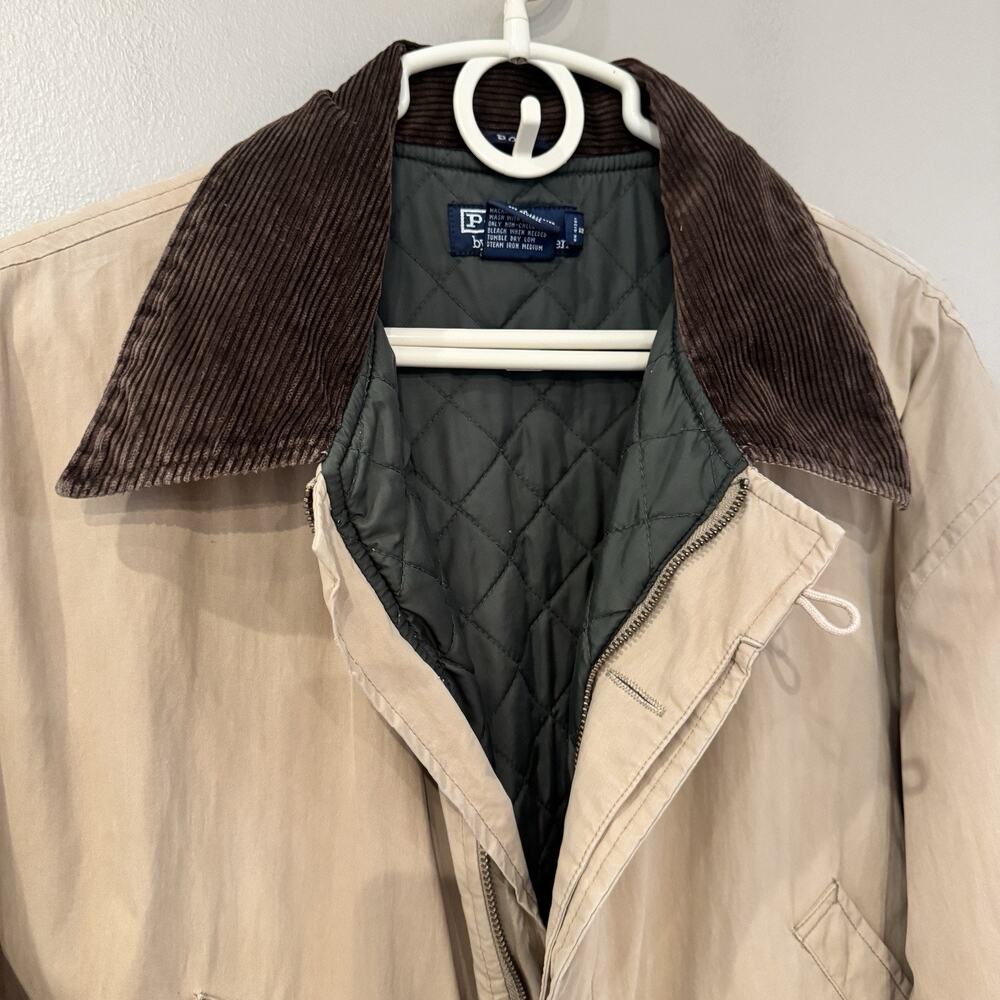 VTG Polo Ralph‎ Lauren Jacket Mens XL Brown Corduroy Collar Barn Chore Coat 90s - Picture 3 of 14